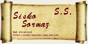 Sisko Šormaz vizit kartica